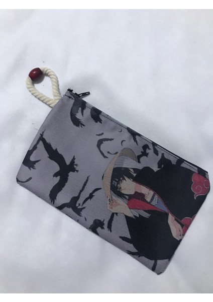 Anime Itachi Samuray Desenli Tasarım Bez Kalemlik - Cüzdan