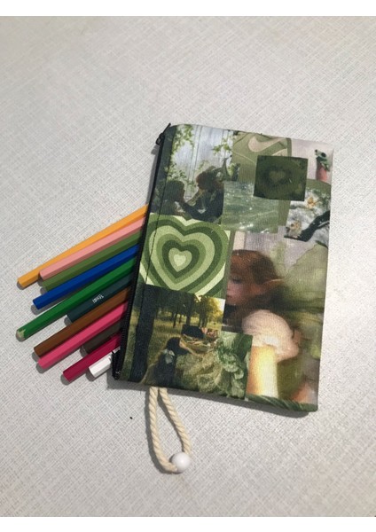 Fairycore Aesthetic Desenli Tasarım Bez Kalemlik - Cüzdan