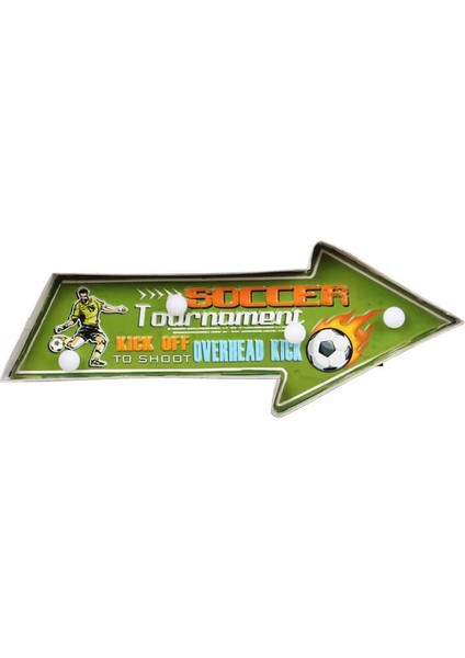 Işıklı Soccer Yön Tabelası Vintage LED Ampülü Hediyelik
