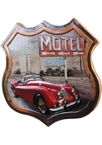 Dekoratif 3D Motel &kırmızı Chevrolet Temalı Duvar Panosu fiyatları