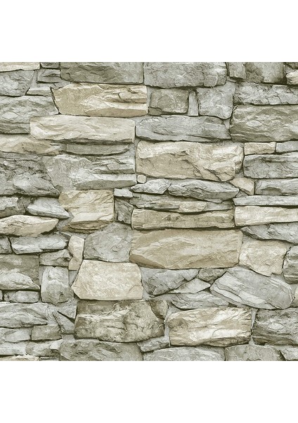 Kale Taş Duvar Desenli Peanelife Yapışkanlı 3D Duvar Raf Kapı Kaplama Kağıdı 3 Metre 60 cm modelleri