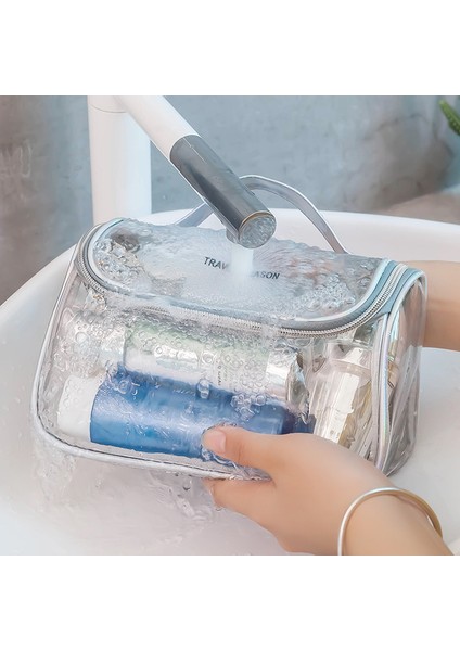 Şeffaf Kozmetik Çantası Kadın Basit Su Geçirmez Büyük (Yurt Dışından) modelleri