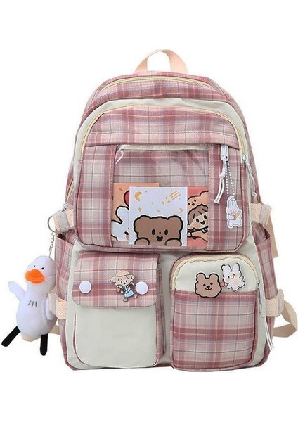 Pandantifli Kawaii Okul Çantası (Yurt Dışından)