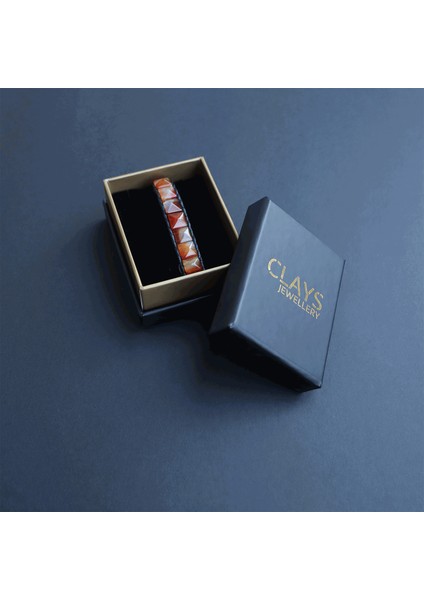 Clays Jewellery Akik Taşı Bileklik, Kadın Bileklik, Erkek Bileklik, Doğal Taş Bileklik