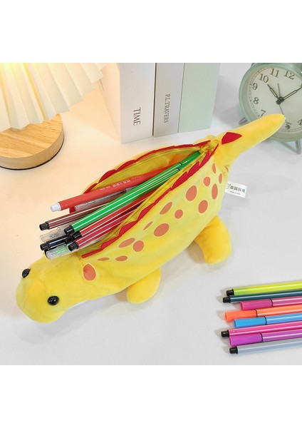 Plus Dinosaur Children's Pen Bag Creative Large Capacity Student Stationery (Yurt Dışından)