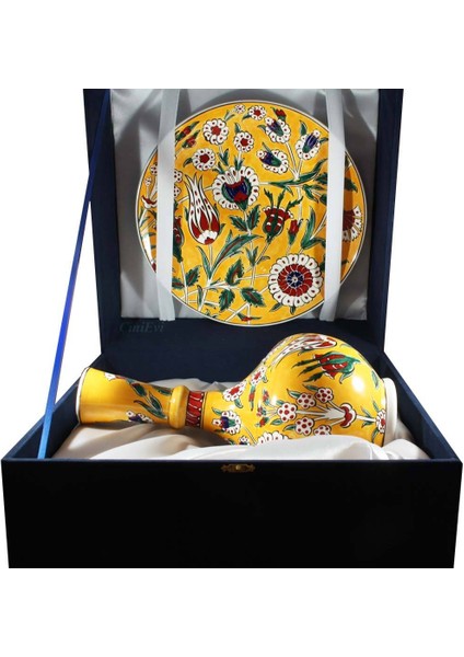 Çiçek Bahçesi Vazo ve Tabak Set