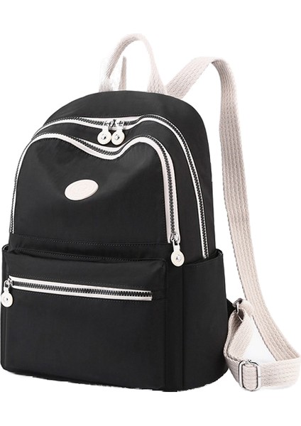 Kadın Sırt Çantası Büyük Kapasiteli Su Geçirmez Seyahat Sırt Çantası Moda Kontrast Renk Kampüs Okul Çantası (Yurt Dışından) fiyatları