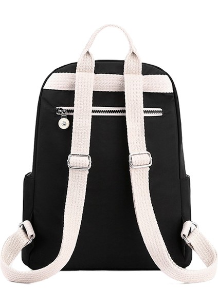 Kadın Sırt Çantası Büyük Kapasiteli Su Geçirmez Seyahat Sırt Çantası Moda Kontrast Renk Kampüs Okul Çantası (Yurt Dışından) fırsatları