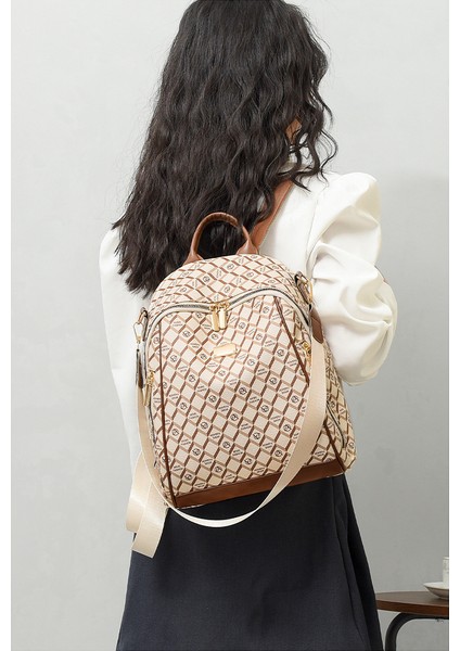 Baskılı Harflere Sahip Kadınlar Için Yumuşak Deri Sırt Çantası, Çok Yönlü, Şık Kadın Çantası, Seyahat Çantası (Yurt Dışından) fiyatları