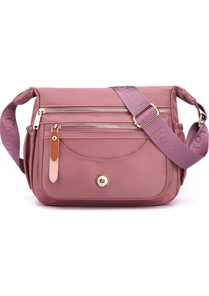 Çok Katmanlı Omuz Çantası Büyük Kapasiteli Su Geçirmez Naylon Crossbody Çanta Kadın Gündelik Cep Telefonu Sır (Yurt Dışından)