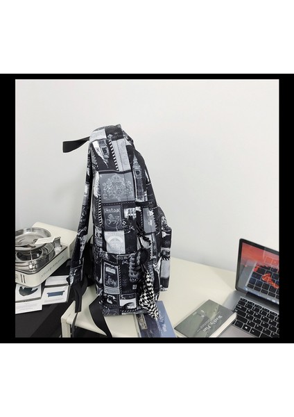 Sırt Çantası Grafiti Orta ve Lise Öğrencisi Okul Çantası Kadın Açık Hava Büyük Kapasiteli Eğlence Seyahat Sırt Çantası (Yurt Dışından) modelleri