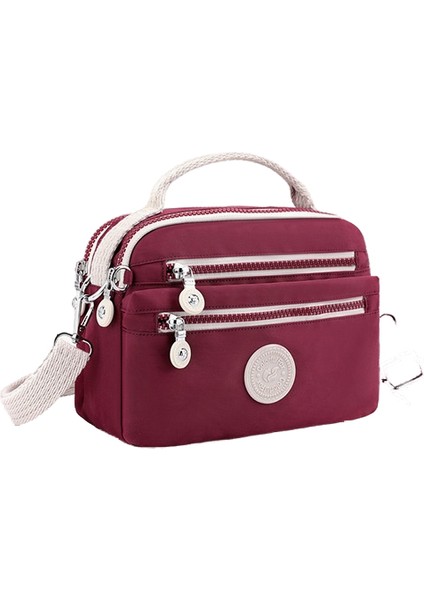 Kadınların Modaya Uygun Omuz Çantası, Basit Kontrast Renkli Çapraz Çanta, Naylon Cep Telefonu Bozuk Para Cüzdanı (Yurt Dışından) modelleri