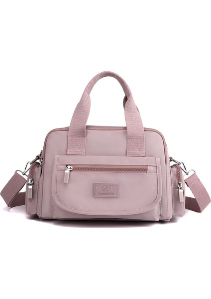 Kadın Moda Trendi Omuz Çantası, Büyük Kapasiteli, Su Geçirmez Naylon Sırt Çantası, Çok Katmanlı Banliyö Crossbody Çantası (Yurt Dışından)