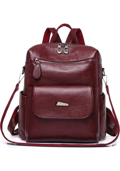 Basit Kadın Sırt Çantası Tek Omuz Crossbody Üç Yönlü Sırt Çantası Seyahat Çantası (Yurt Dışından)