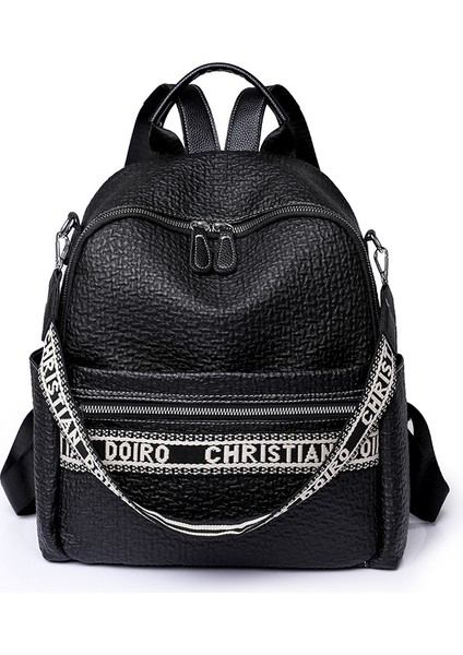 Sırt Çantası Kadın Çok Kullanımlı Tek Omuz Aşınmaya Dayanıklı Seyahat Küçük Sırt Çantası Rahat Çok Yönlü Mektup Büyük Kapasiteli Çanta (Yurt Dışından)