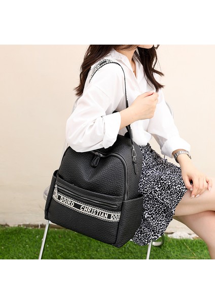 Sırt Çantası Kadın Çok Kullanımlı Tek Omuz Aşınmaya Dayanıklı Seyahat Küçük Sırt Çantası Rahat Çok Yönlü Mektup Büyük Kapasiteli Çanta (Yurt Dışından) fırsatları