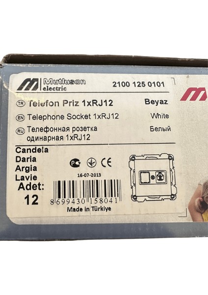 Telefon Prizi Sıva Altı Beyaz 21001250101 (Çerçevesiz) modelleri