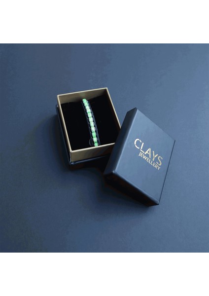 Clays Jewellery Doğal Taş Bileklik, Varisit Taşı Slim Bileklik, Erkek Bileklik, Kadın Bileklik