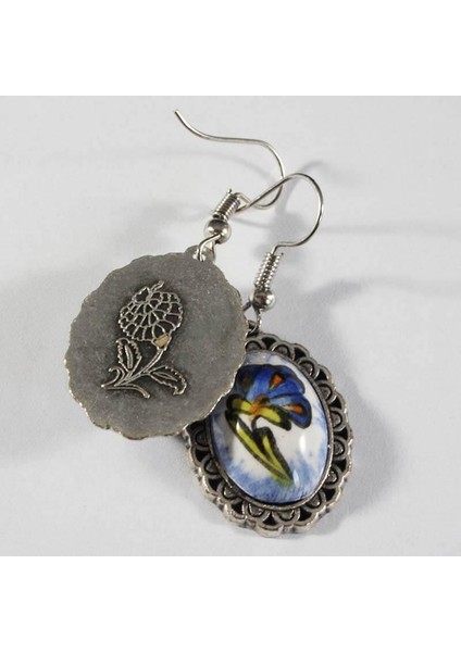 Mavi Karanfil İznik Çini Küpe fiyatları