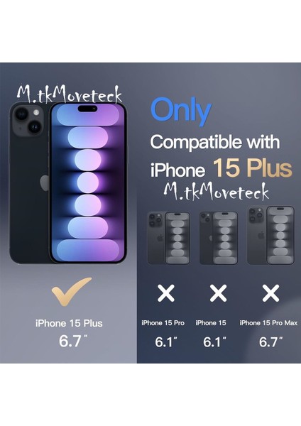 MTK Moveteck Apple iphone 15 Kılıf Mat Magsafe Wireless Şarj Destekli Hassas Butonlu Soft Mat Kenarlı Buzlu Çerçeveli Darbe Korumalı Lansman Kapak