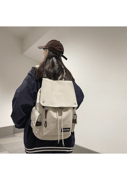Mori Basit Düz Renk Sırt Çantası Moda Gündelik Okul Çantası (Yurt Dışından) fiyatları