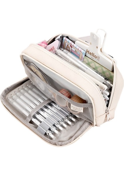 Kırtasiye Kutusu Öğrenci Çok Katmanlı Ins Tarzı Basit, Yüksek Değerli Kırtasiye Çantası (Yurt Dışından) fiyatları