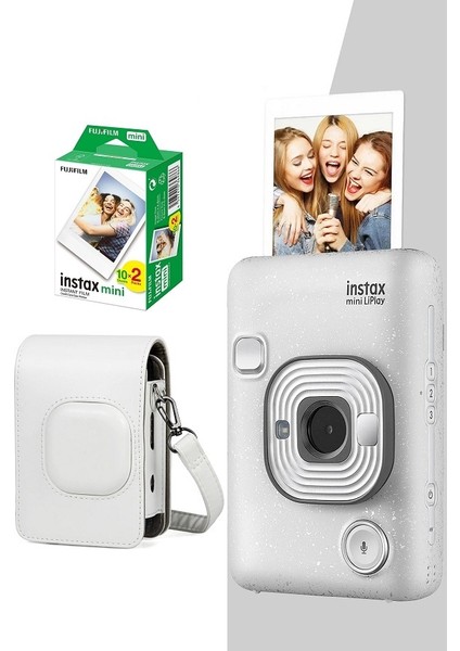 Instax Mini Liplay Fotoğraf Makinesi Çantalı ve 20'li Filmli Hediye Seti 1