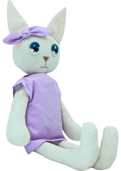 Mor Elbiseli Kedi Bez Oyuncak fiyatları