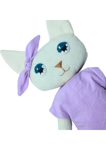 Mor Elbiseli Kedi Bez Oyuncak fırsatları