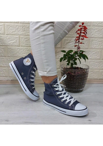 555 Füme Uzun Sneaker Keten Spor Ayakkabı