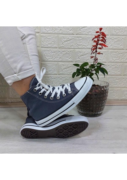 555 Füme Uzun Sneaker Keten Spor Ayakkabı