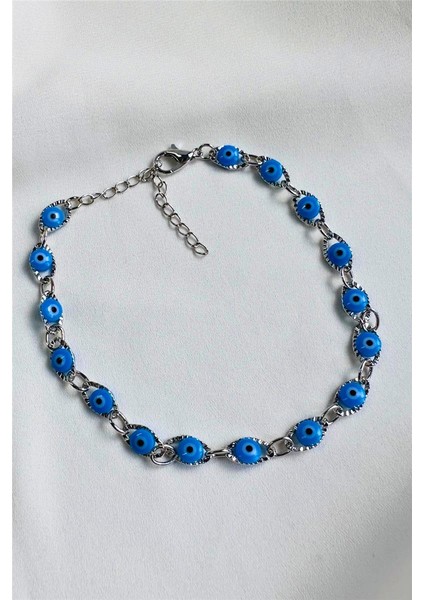 Nazar Halhal Kadınlar İçin Boncuklu Gold 20+5 CM Uzunlukta