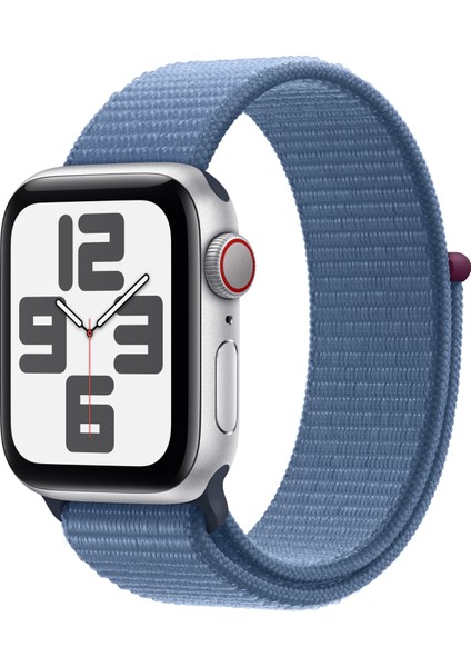 Watch SE 2.Nesil (2023) GPS + Cellular 40mm Silver Aluminium Case with Winter Blue Sport Loop