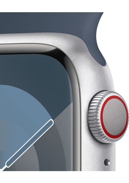 Watch Seri 9 Gps + Cellular 41MM Gümüş Rengi Alüminyum Kasa Spor Kordon - M/l MRHW3TU/A modelleri