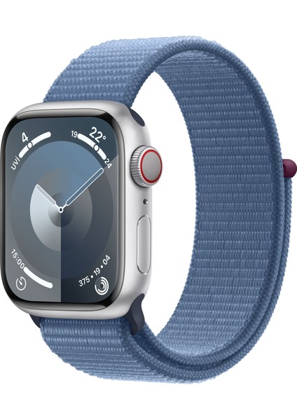 Watch Seri 9 Gps + Cellular 41MM Gümüş Rengi Alüminyum Kasa Spor Loop MRHX3TU/A