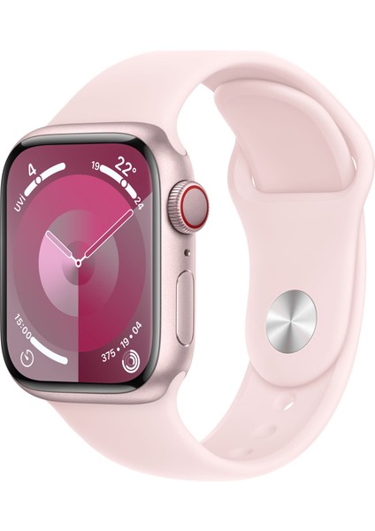 Watch Seri 9 Gps + Cellular 41MM Pembe Alimünyum Kasa Spor Kordon - M/l MRJ03TU/A