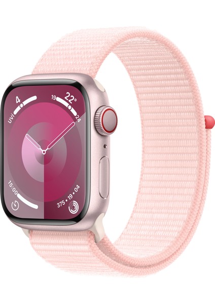 Watch Seri 9 Gps + Cellular 41MM Pembe Alimünyum Kasa Spor Loop MRJ13TU/A