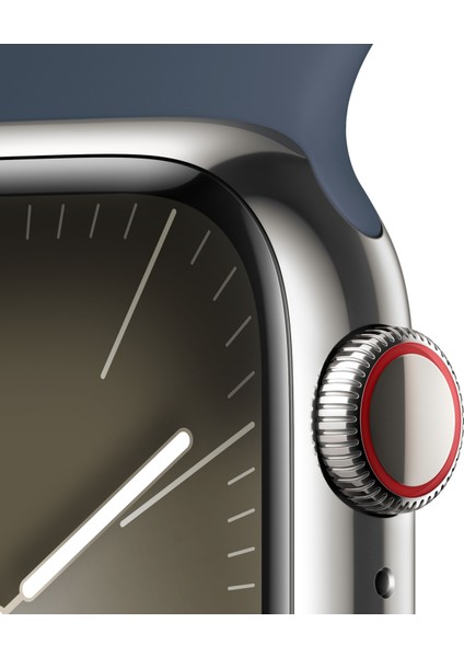 Watch Seri 9 Gps + Cellular 41MM Gümüş Rengi Paslanmaz Çelik Kasa Spor Kordon - S/m MRJ23TU/A modelleri