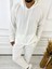 Sweatshirt Örme Natural Pamuk Kumaş Oversize Kapüşonlu Sweatshirt 1