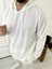 Sweatshirt Örme Natural Pamuk Kumaş Oversize Kapüşonlu Sweatshirt 2