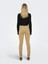 Slim Fit Dar Paça Açık Sarı Kadın Kadife Pantolon 15298649 4