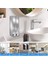 2 Odacıklı Duvara Monte Banyo Duş Pompası Dispenseri Ve Organizatör Gümüş (Yurt Dışından) 4