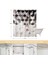 Esinti Duş Perdesi Anti Küf Su Geçirmez Tekstil Perde Yıkanabilir Banyo Perdesi Polyester Kumaş 12 Halkalı Geometrik Desen Duş Perdesi 180x200 Cm (Yurt Dışından) 2
