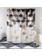 Esinti Duş Perdesi Anti Küf Su Geçirmez Tekstil Perde Yıkanabilir Banyo Perdesi Polyester Kumaş 12 Halkalı Geometrik Desen Duş Perdesi 180x200 Cm (Yurt Dışından) 5