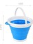 Home-X Katlanır Kova, Temizlik Için Taşınabilir Kova, Dış Mekan Veya Iç Mekan Kullanımı Için Plastik Kova, 10" D X 8 ½" Y, 1,3 Galon Kapasite, Mavi/Beyaz (Yurt Dışından) 4