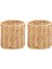 Esinti 2 Adet Kalem Tutucu Kalem Tutucu, Rattan Makyaj Fırça Tutucu, Kalem Kupası Masa Bardak Tutucu, Diş Fırçası Bardağı, 9.5x9.5x10cm (Yurt Dışından) 2
