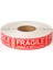 Fragile 1"X3" Saplı, Dikkatli Gönderim Çıkartmaları, Rulo Başına 500 Etiket (Yurt Dışından) 1