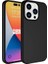 Apple iPhone 15 Pro Max ile Uyumlu Kılıf Kadife Süet Iç Yüzey Lansman Renkler Telefon Kılıfı Kapak Siyah 1