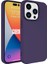 Apple iPhone 15 Pro ile Uyumlu Kılıf Kadife Süet Iç Yüzey Lansman Renkler Telefon Kılıfı Kapak Derin Mor 1
