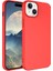 Apple iPhone 15 ile Uyumlu Kılıf Kadife Süet Iç Yüzey Lansman Renkler Telefon Kılıfı Kapak Kırmızı 1